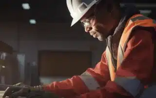 a worker using a newly designed ergonomic tool to improve occupational health and safety.